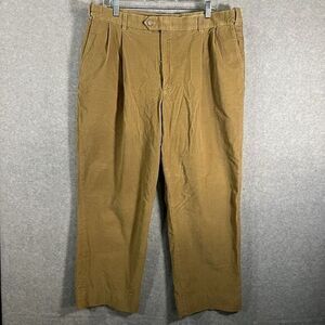 Palm Beach Mens Flat Front Tan Cord Corduroy Pants 40R 40x30 Outdoors 80s‎ Y2K